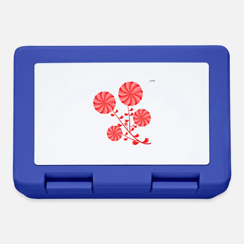 Red folk design #2 - Lunchbox - royal blue