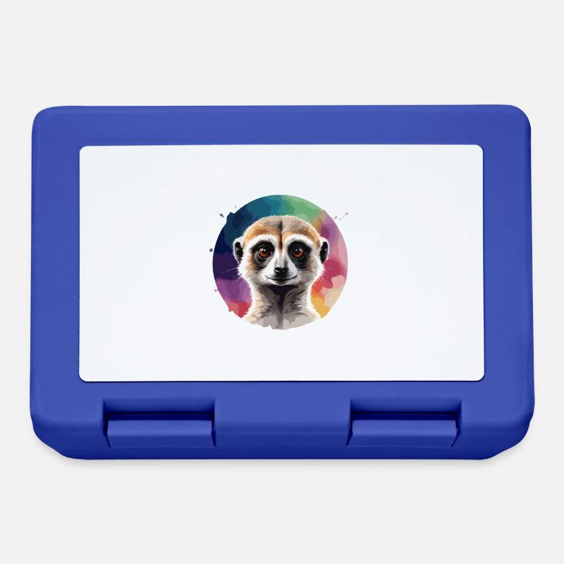 suricate coloré cool conception vectorielle - Boîte à goûter - bleu royal