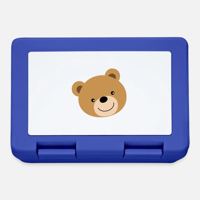 Teddybär Bär Bear - Brotdose - Royalblau
