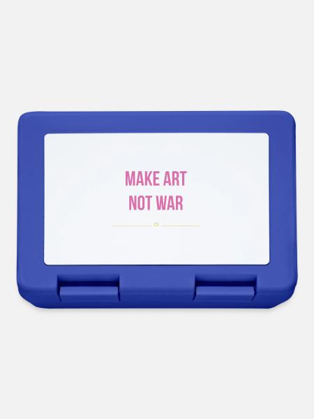 Make Art not War - Brotdose - Royalblau