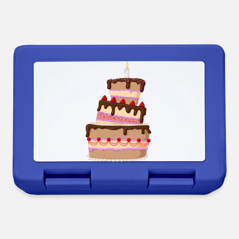 Leckere Comic Torte - Brotdose - Royalblau