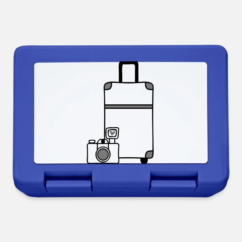 Caméra valise voyage amour - Boîte à goûter - bleu royal