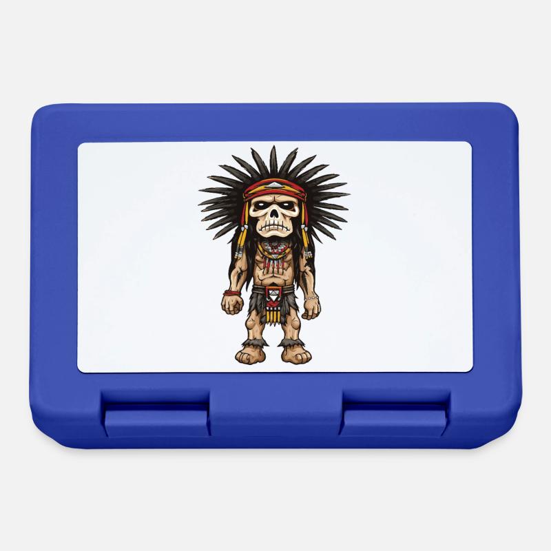 Apache Indianer - Brotdose - Royalblau