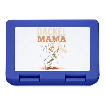 Dackel Mama Pfoten High Five Hundeliebe Spruch - Brotdose - Royalblau - Vorne