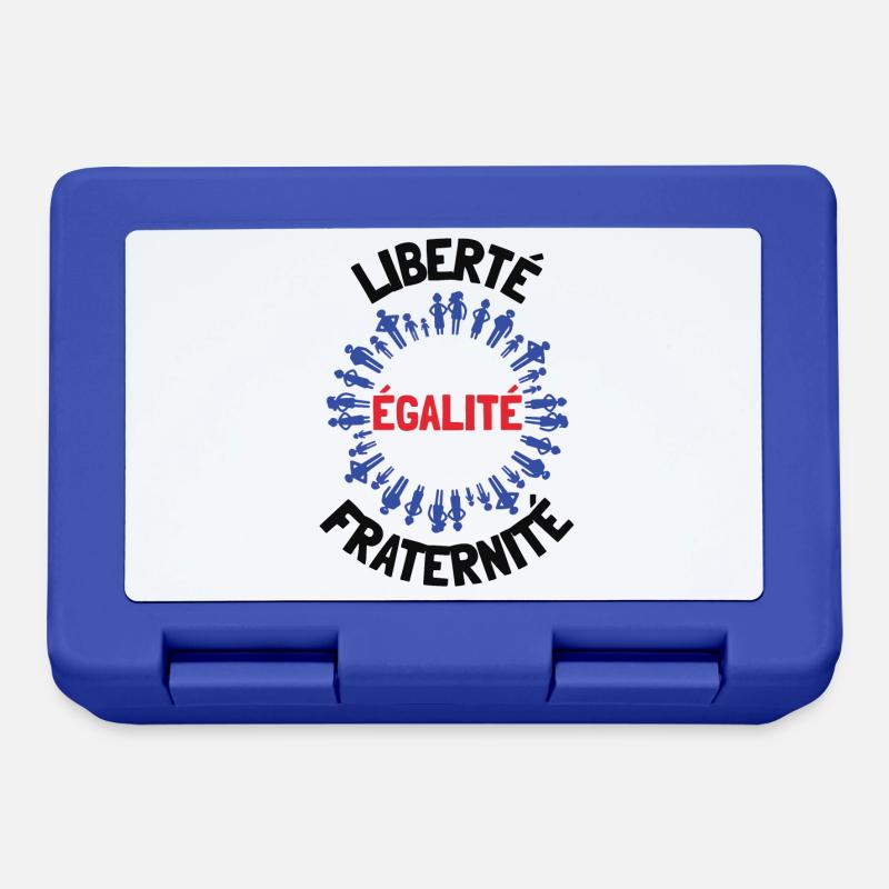 Liberté égalité fraternité - Boîte à goûter - bleu royal