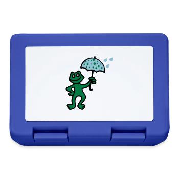 Wetterfrosch - Regen - Brotdose - Royalblau - Vorne
