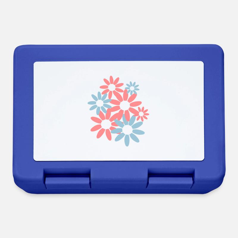 Fleurs de printemps - Boîte à goûter - bleu royal