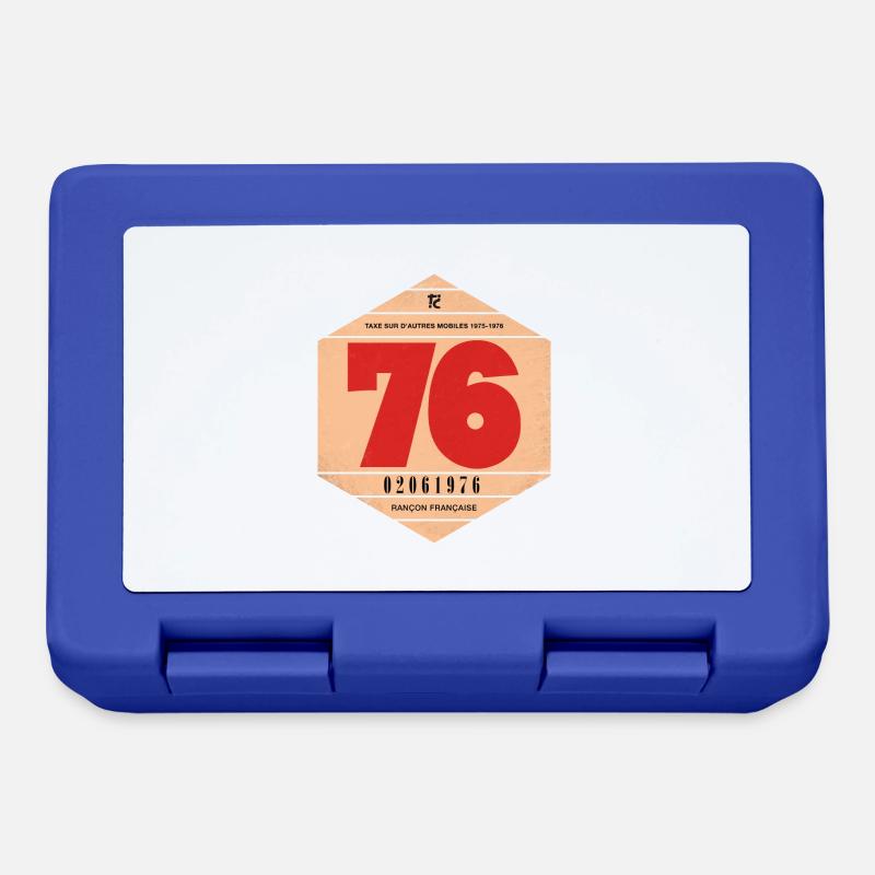 Vignette automobile 1976 - Boîte à goûter - bleu royal