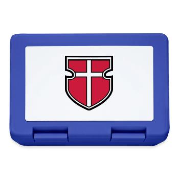 coat of arms shield knight crusader crusade cross go - Lunchbox - royal blue - Front