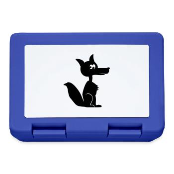 Fuchs Kojote cayote 1c - Brotdose - Royalblau - Vorne