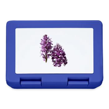 The orchid is a native orchid - Lunchbox - royal blue - Front
