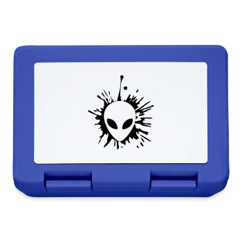 Alien Klecks Tropfen - Brotdose - Royalblau - Vorne
