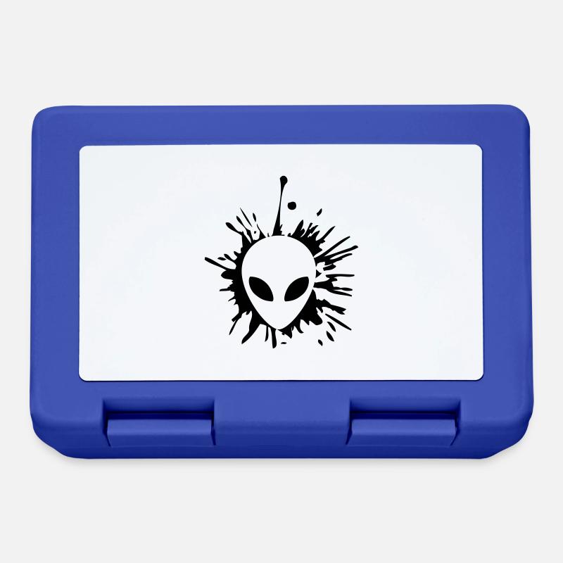 Alien Klecks Tropfen - Brotdose - Royalblau