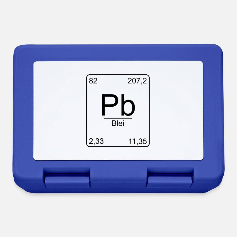 Lead, Periodic Table, Chemistry, Physics, Element - Lunchbox - royal blue