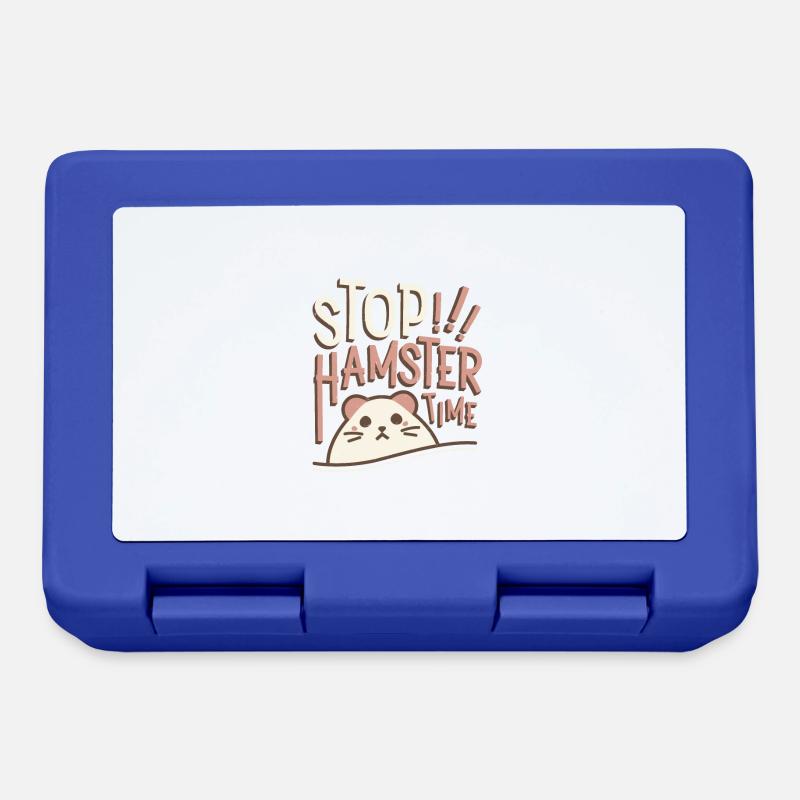 L’heure du hamster - Boîte à goûter - bleu royal