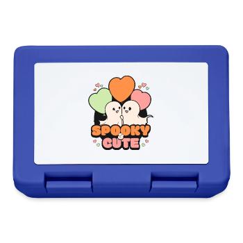 Spooky October Cute Halloween Ghost - Lunchbox - royal blue - Front