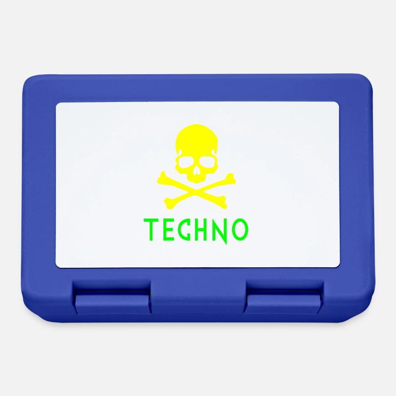 Techno-Knochen - Brotdose - Royalblau