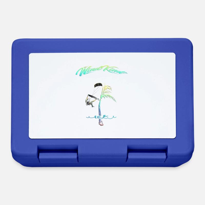 Kitesurfer Palme - Brotdose - Royalblau