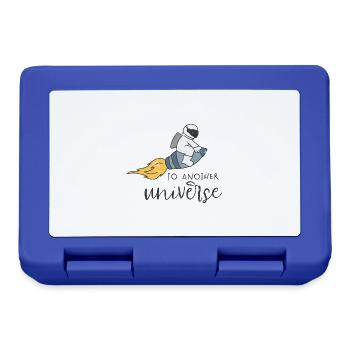 UNIVERSE FLYING ASTRONAUT ROCKET ROCKET MOTIF - Lunchbox - royal blue - Front