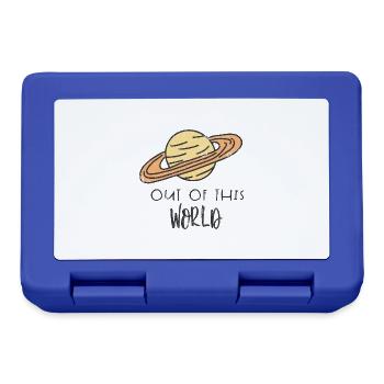 OUT WORLD AWAY EARTH SATURN PLANET UNIVERSE PLANETS - Lunchbox - royal blue - Front