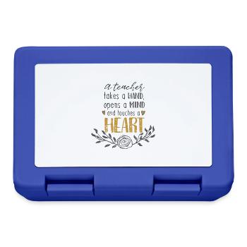 LEHRER LEHRERIN HAND OFFEN GEIST HERZ GESCHENK - Brotdose - Royalblau - Vorne