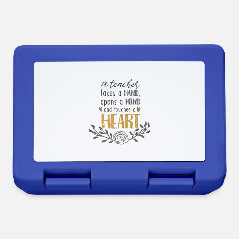 LEHRER LEHRERIN HAND OFFEN GEIST HERZ GESCHENK - Brotdose - Royalblau