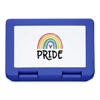 STOLZER STOLZ REGENBOGEN LIEBE HERZEN LIEBEN MOTIV - Brotdose - Royalblau - Vorne