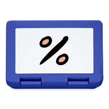 Prozent Symbol. % Zeichen. Handgezeichnet. - Brotdose - Royalblau - Vorne