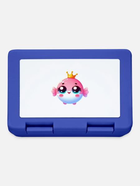 Kugelfisch Prinzessin - Brotdose - Royalblau