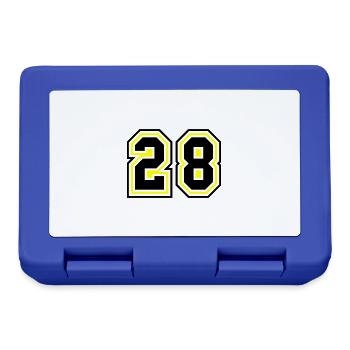 28 nombre symbole - Boîte à goûter - bleu royal - Devant