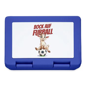 Drôle Humour Jeu de mots Football Football - Boîte à goûter - bleu royal - Devant
