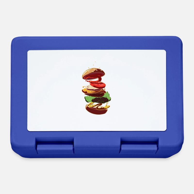 Cheeseburger - Brotdose - Royalblau