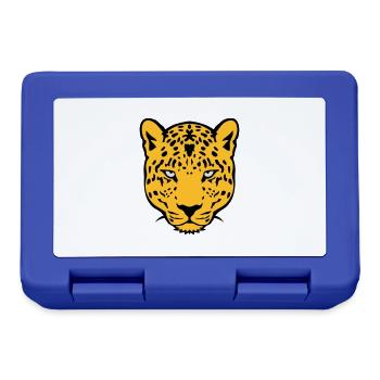 Leoparden wildes Tier 30 - Brotdose - Royalblau - Vorne