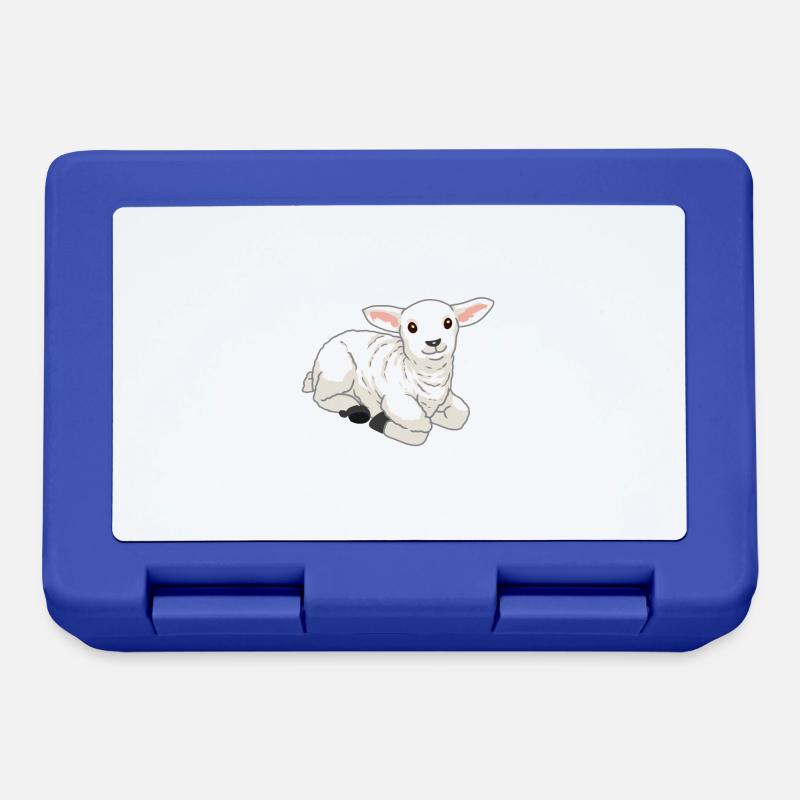 Baby Easter Lamb Sheep Lamb Goat Easter - Lunchbox - royal blue