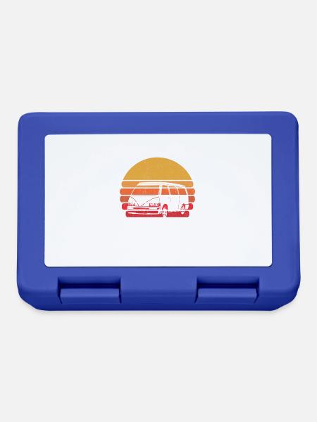 Retro Campervan Vintage Caravan Camping Van - Brotdose - Royalblau