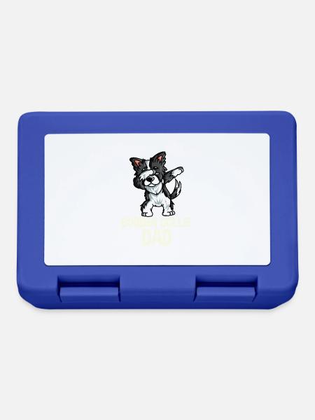 Border Collie Dad Papa Hund Spruch - Brotdose - Royalblau