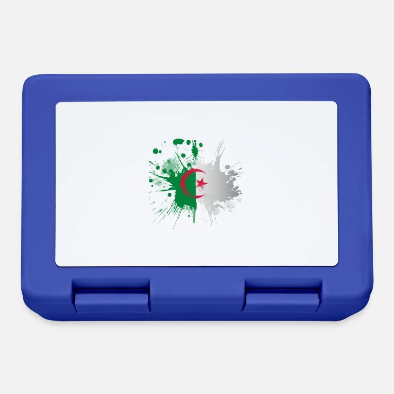 Drapeau Algérie Effet Eclaboussé - Boîte à goûter - bleu royal