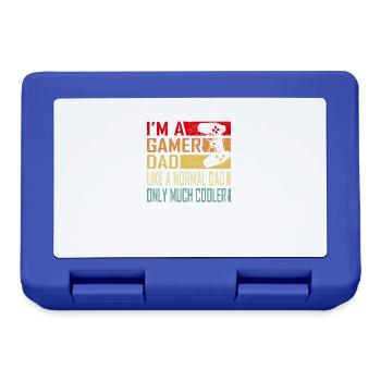 Gamer Dad Funny Gift for Fathers Cool Vintage Dad' - Lunchbox - royal blue - Front