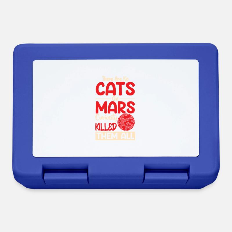 No cats on Mars because Curiosity kills them - Lunchbox - royal blue