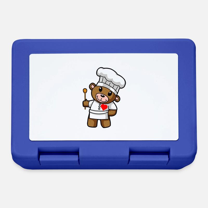 Koch Teddy Chefkoch Restaurant Berufe kochen - Brotdose - Royalblau