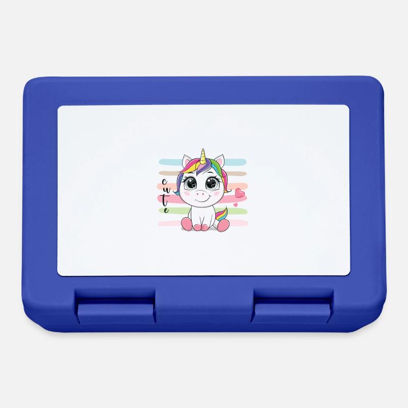 cute unicorn - Boîte à goûter - bleu royal