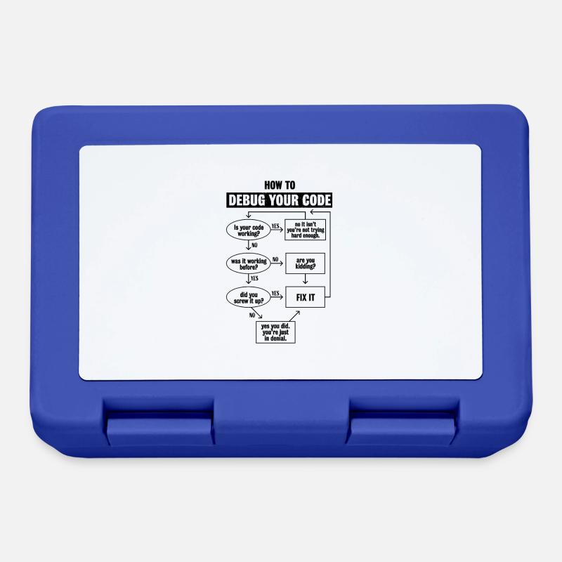 Programming Code Coding Funny Debug Gift - Lunchbox - royal blue