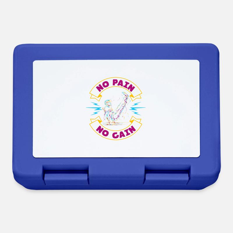 Pas de douleur pas de gain calisthenics cadeau v-sit gym - Boîte à goûter - bleu royal