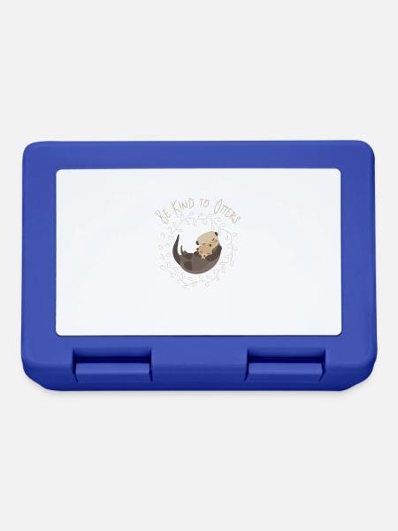 Amoureux de la loutre de mer - Soyez gentil avec les loutres - Boîte à goûter - bleu royal