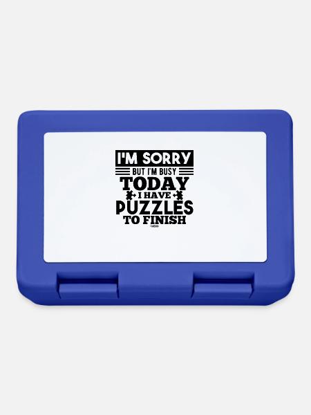 Puzzle Rätsel Spiel Teil - Brotdose - Royalblau