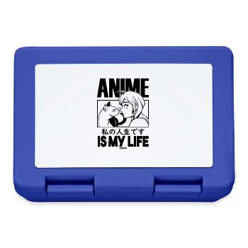 Haustier Katze Manga Anime - Brotdose - Royalblau - Vorne