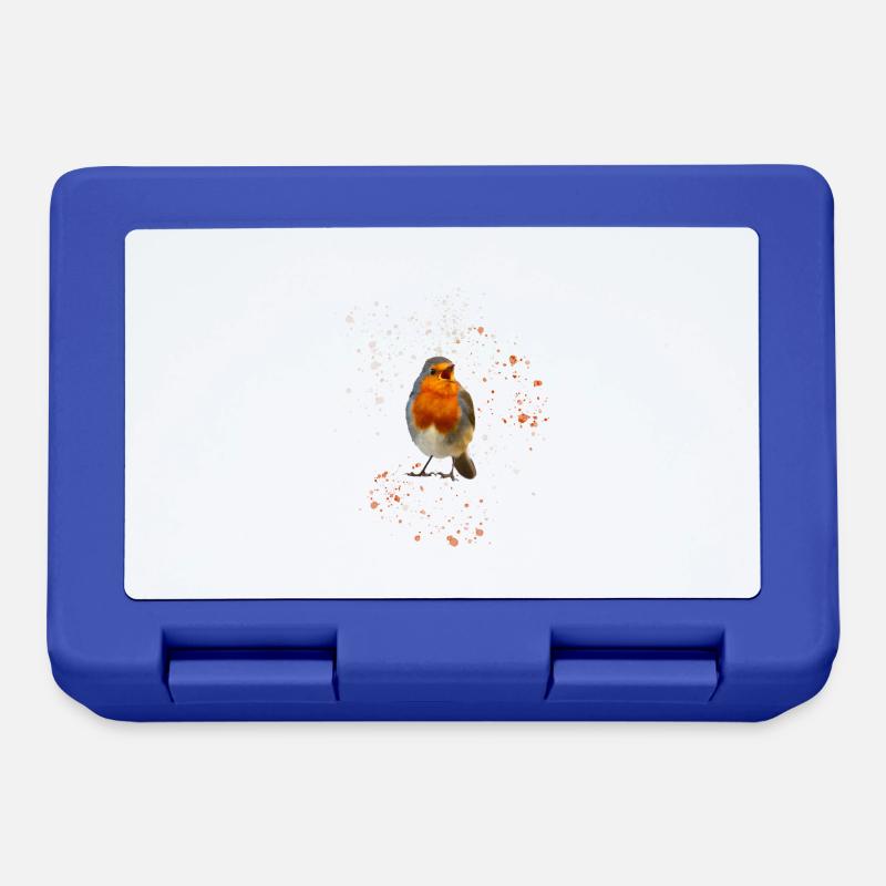 mignon gazouillis rouge-gorge Robin - Boîte à goûter - bleu royal