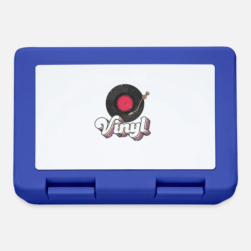 Vinyle Record Turntable Player Lover Cute - Boîte à goûter - bleu royal