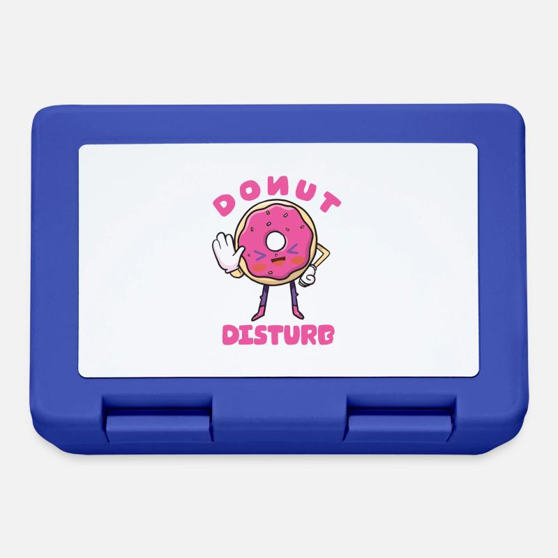 Funny Donut Disturb - Candy And Sweets Lover - - Boîte à goûter - bleu royal
