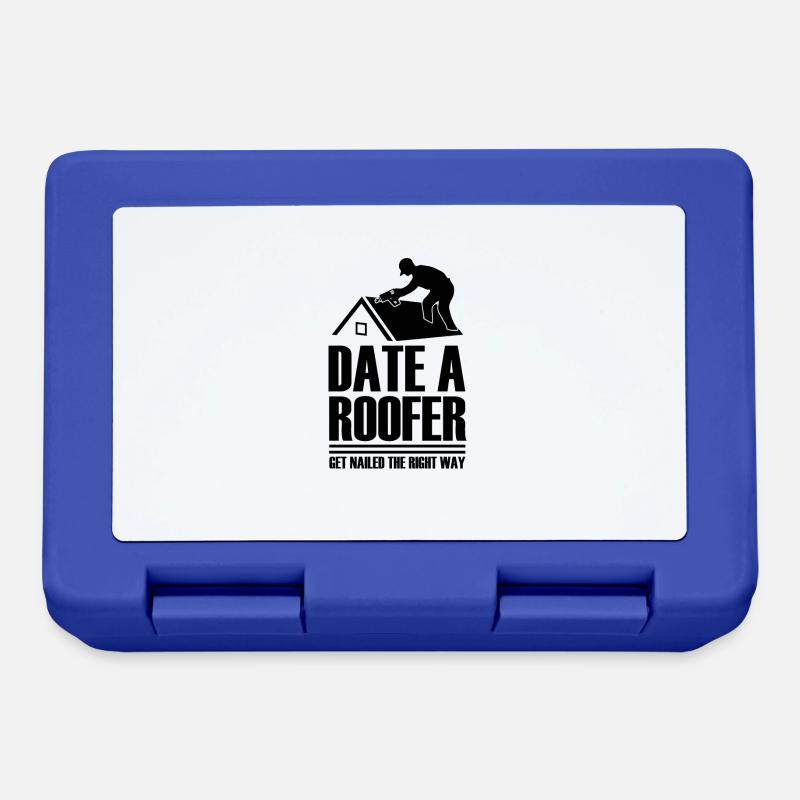 Date Roofer Get Nailed Properly - Lunchbox - royal blue